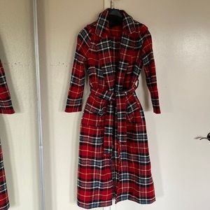 CODE X MODE red plain belted coat